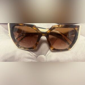 Prada PR 15WS Women's Sunglasses Tortoise Caramel/Powder/Brown Gradient 54